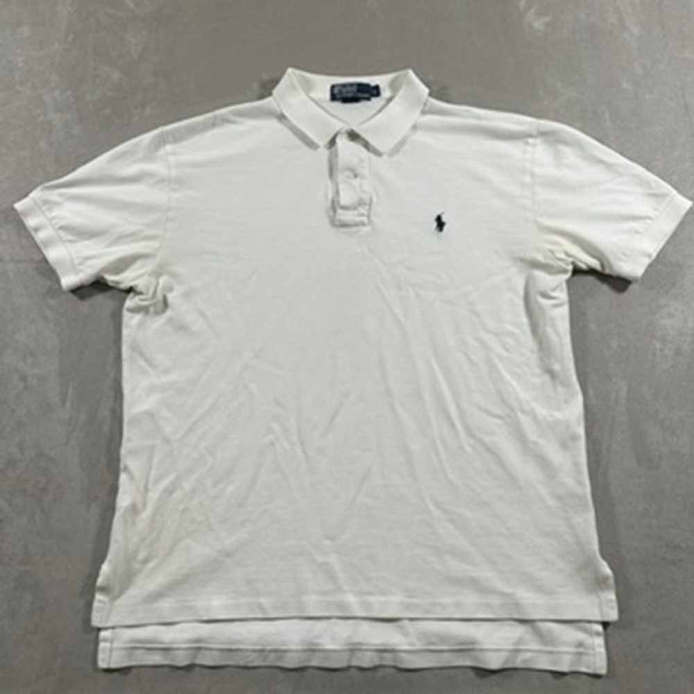 Polo Ralph Lauren Polo Shirt Mens Short Sleeve Preppy Pony Logo L White